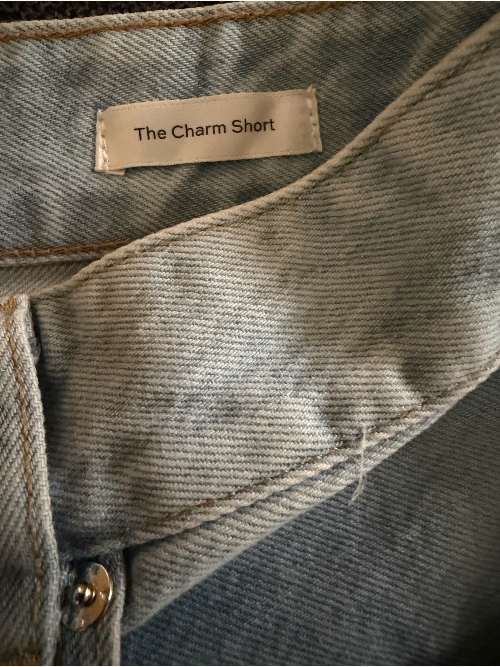 Frame Light Wash Denim High-Rise Shorts - Picture 8 of 9